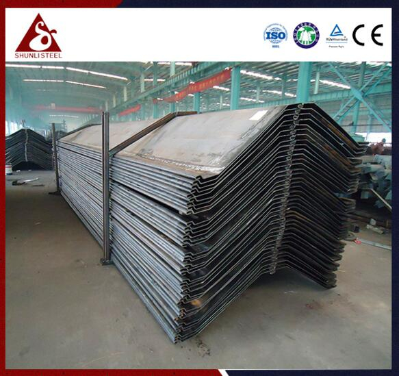 Z steel sheet pile with cold-formed steel sections